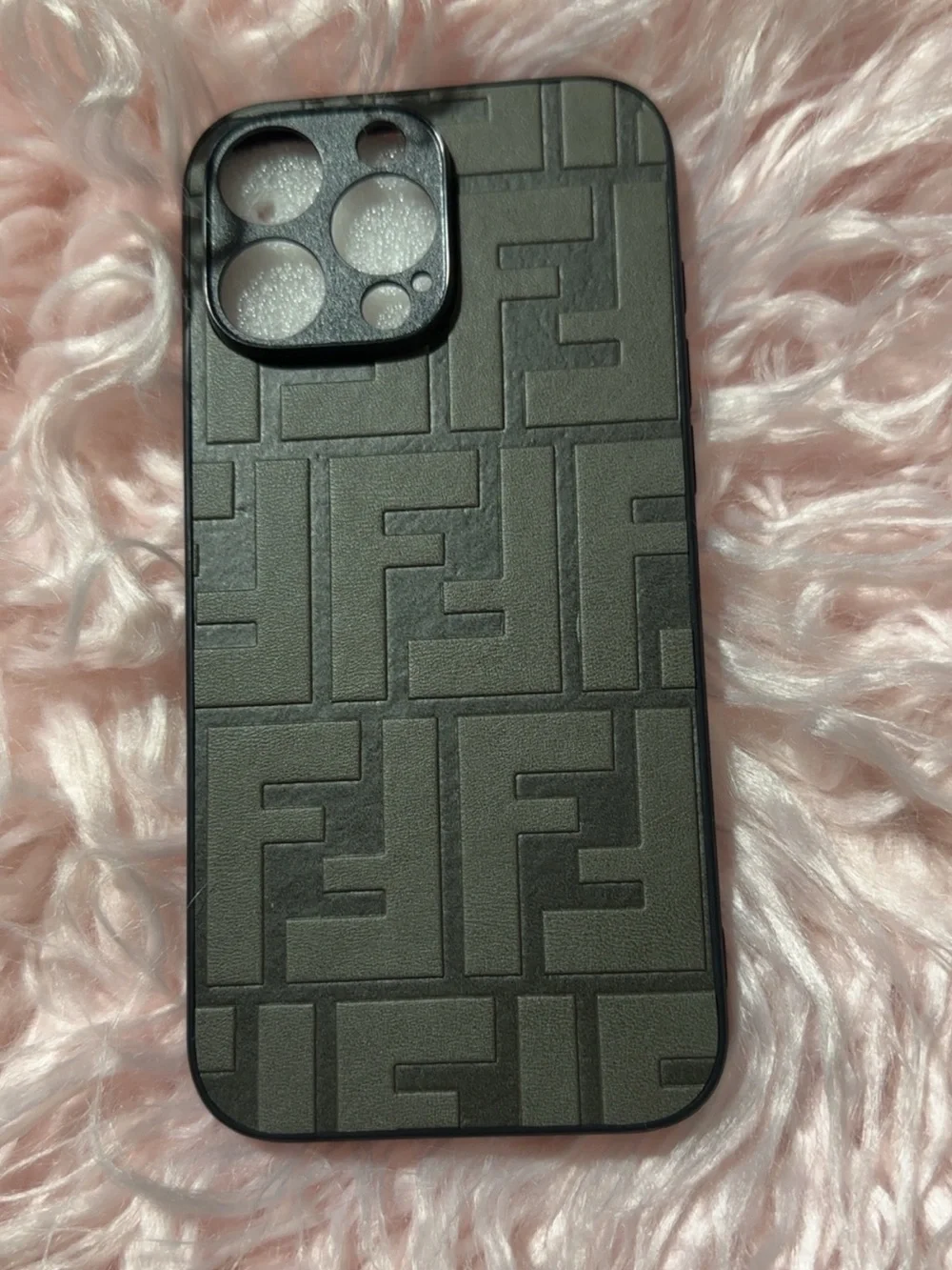 Black Designer-Pattern iPhone 16 ProMax Protective Cover